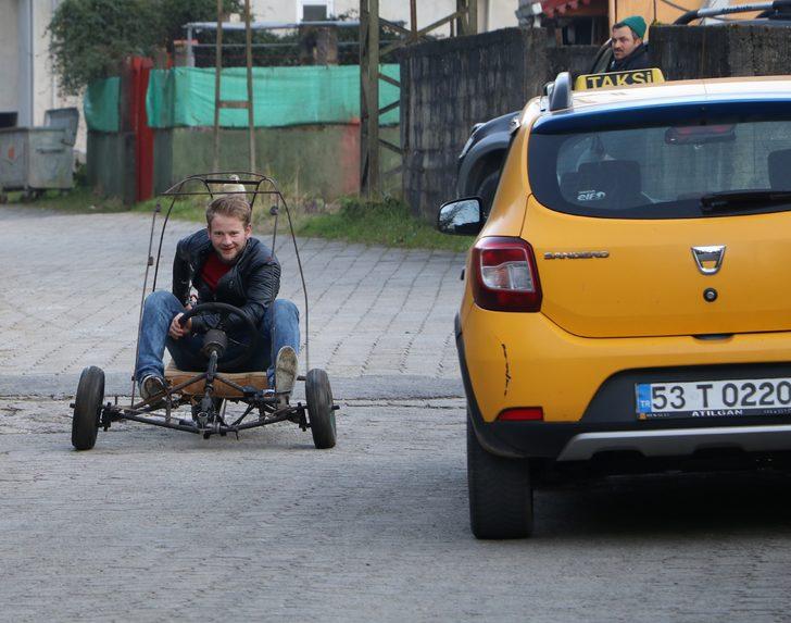 Rizeli yine imkansızı başardı! İnşaat demirinden ATV yaptı G5