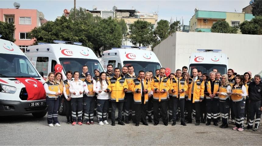Mersin&rsquo;e 4 yeni ambulans