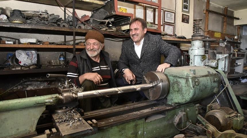 Başkan &Ccedil;imen sanayi esnafını ziyaret etti