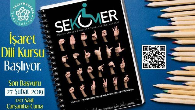 Süleymanpaşa Belediyesinin işaret dili kursu başlıyor
