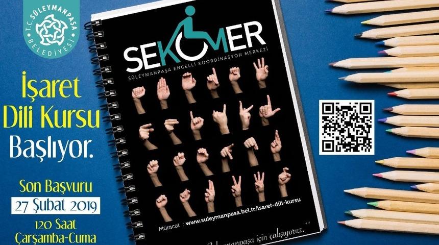 S&uuml;leymanpaşa Belediyesinin işaret dili kursu başlıyor