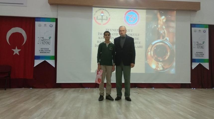 Şehit Fazıl G&uuml;rs İmam Hatip Ortaokulu &ouml;ğrencisinin başarısı