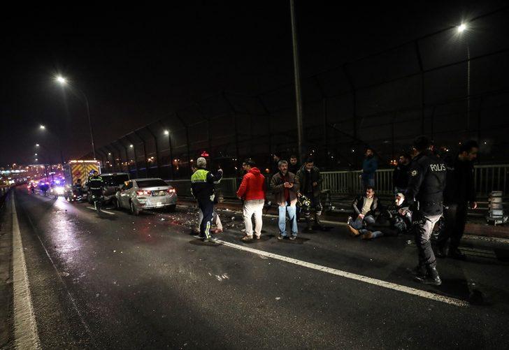 Haliç Köprüsü'nde zincirleme kaza! 3 yaralı G2