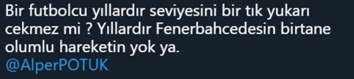 Fenerbahçeli taraftarlardan Alper Potuk tepkisi G5
