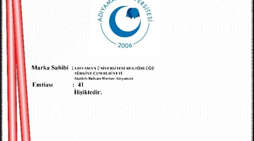Adıyaman &Uuml;niversitesi logosu tescillendi