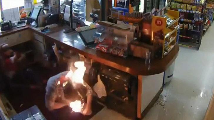 Psikopat soyguncu kadını yaktı!  G1