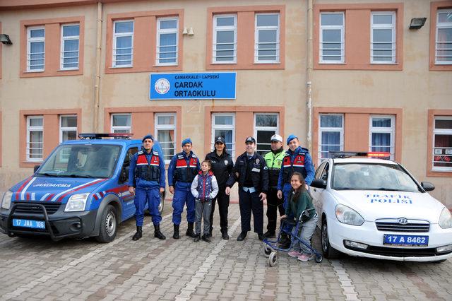 Özel eğitim öğrencisinin trafik polisi olma hayali gerçek oldu