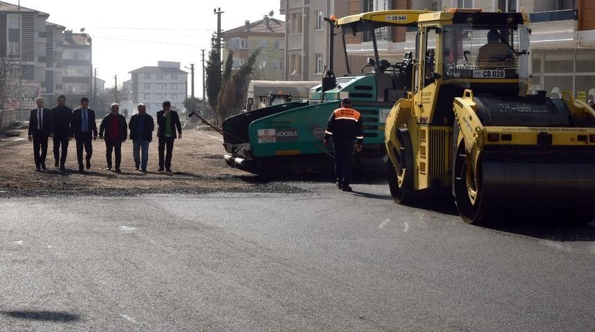&Ccedil;orlu&rsquo;da asfalt &ccedil;alışmaları