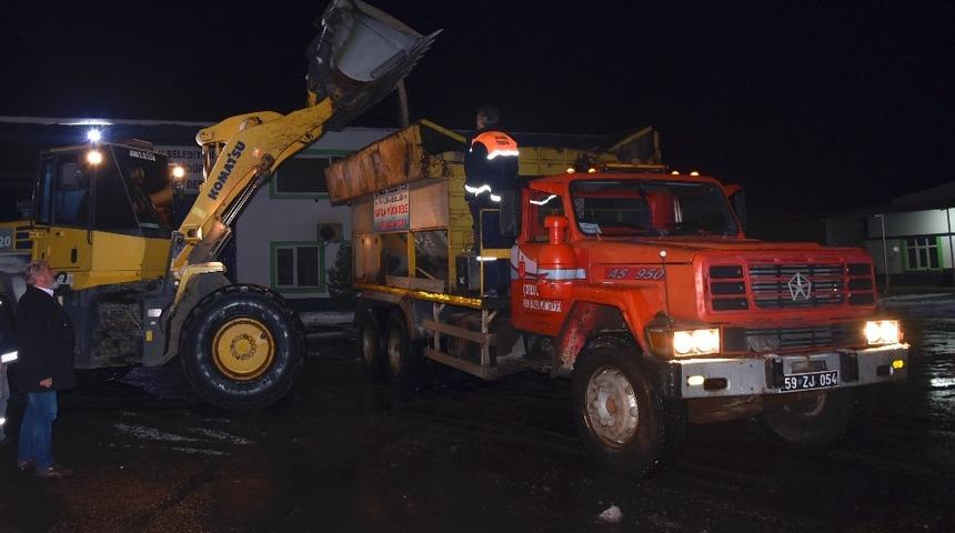 &Ccedil;orlu Belediyesi kar hazırlıklarını tamamladı