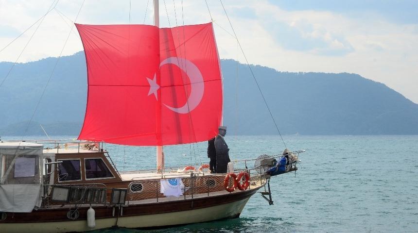 Atatürk’ün Marmaris’e gelişi törenle kutlandı