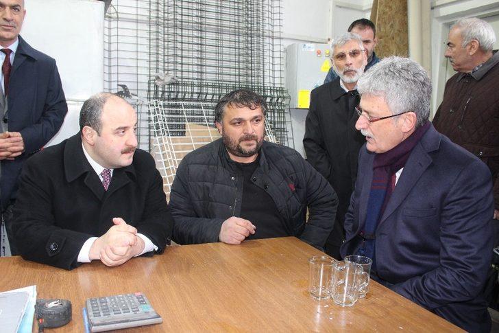 Bakan Varank açılışını yaptığı sanayi sitesinde kaynak yaptı G5