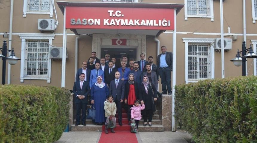 Batman şehit yakınlarından Sason’daki kurumlara ziyaret