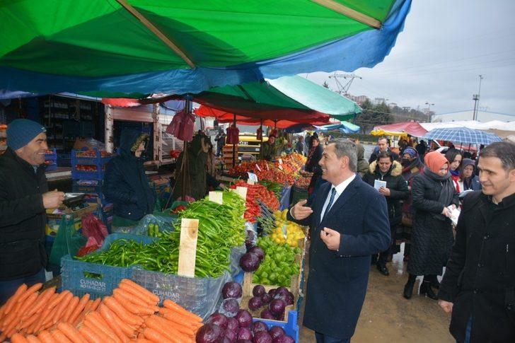 Uysal pazar esnafını ziyaret etti G4