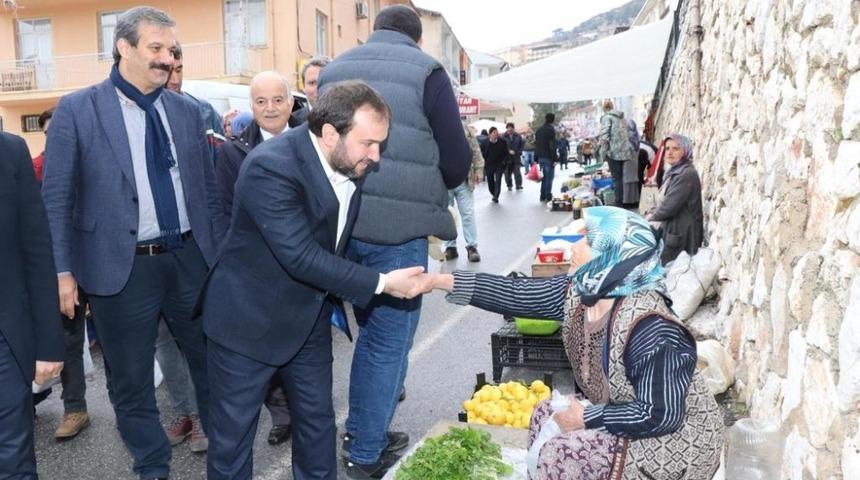 Akseki Belediye başkan adayı Özkan, pazar esnafıyla buluştu