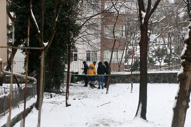 Şişli'de karlar üzerinde ölü bulundu