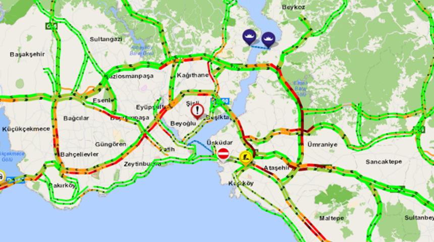 Okulların tatil edilmesi İstanbul'da trafiği rahatlattı