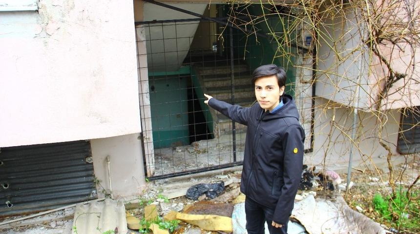 Hırsızların talan edip, madde bağımlıların yerleştiği o binaya &ouml;nlem