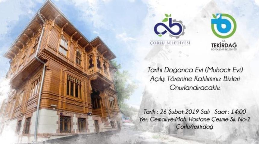 Tarihi Doğanca Evi a&ccedil;ılıyor