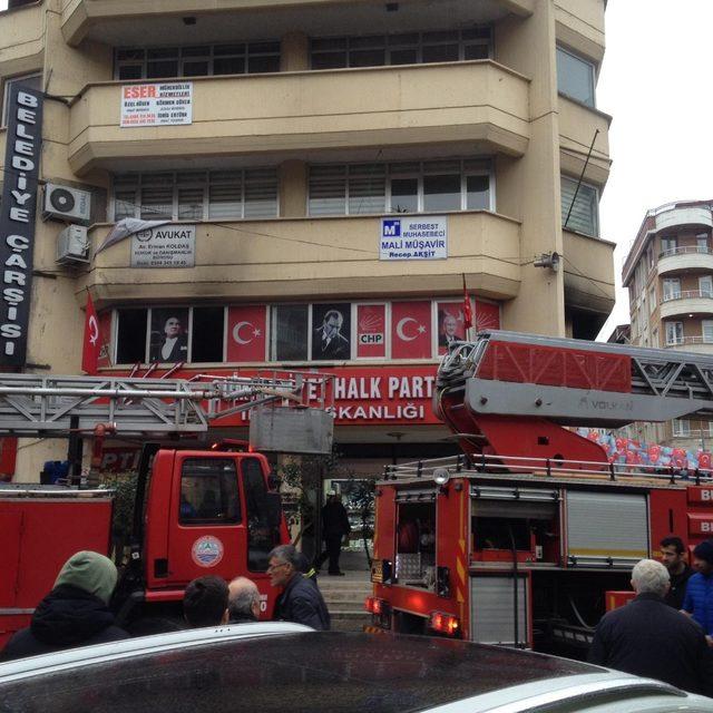 CHP Bulancak İlçe Başkanlığı’nda çıkan yangın korkuttu