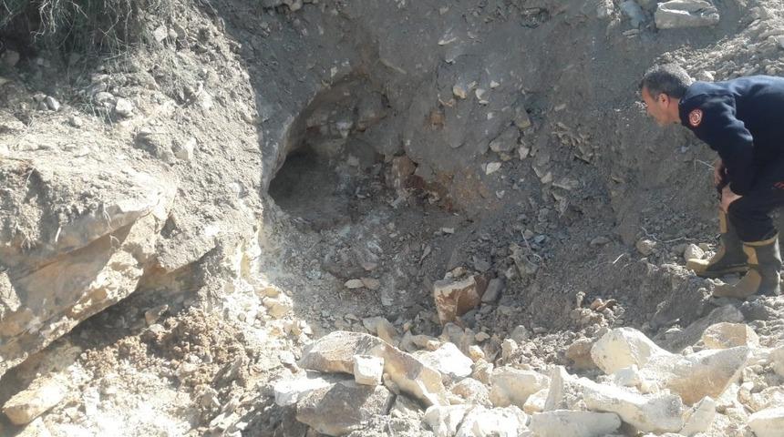 Kayalıklara sıkışan k&ouml;pek kurtarıldı