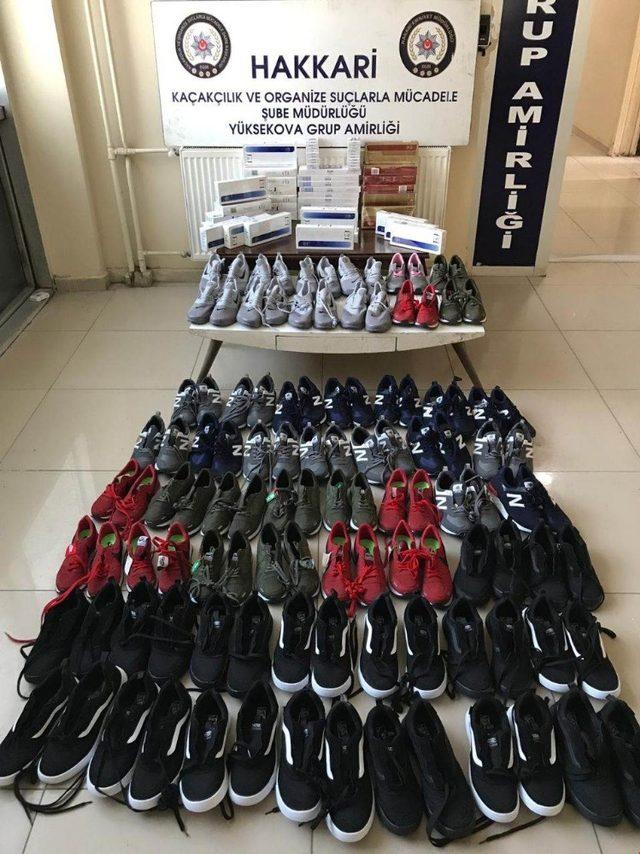 Hakkari’de 115 çift gümrük kaçağı ayakkabı ele geçirildi