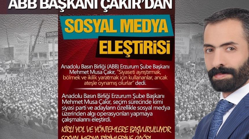 &Ccedil;akır&rsquo;dan sosyal medya eleştirisi