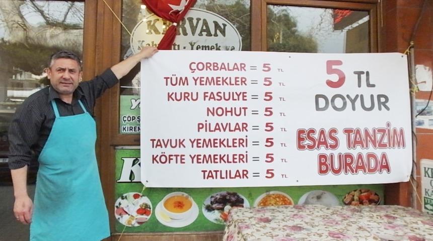 Balıkesirli lokantacı tanzim satış başlattı, b&uuml;t&uuml;n yemekler 5 liraya indi