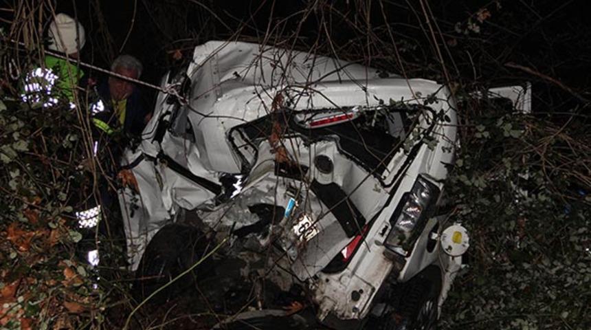 Ordu'da korkun&ccedil; kaza! Otomobil bu hale geldi