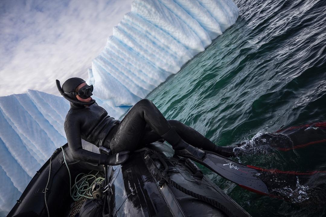 Şahika Erc&uuml;men bu kez beyaz kıtada daldı!