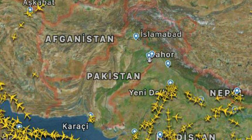 Pakistan hava sahasındaki sessizlik radara da yansıdı