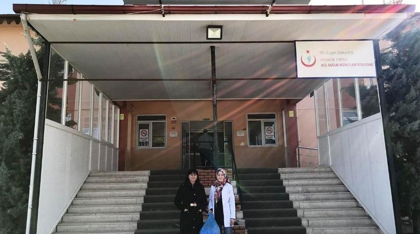 Hisarcık&rsquo;ta, sağlık personelinden engellilere destek