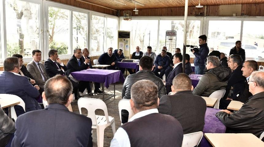 Uysal, taksici esnafıyla buluştu