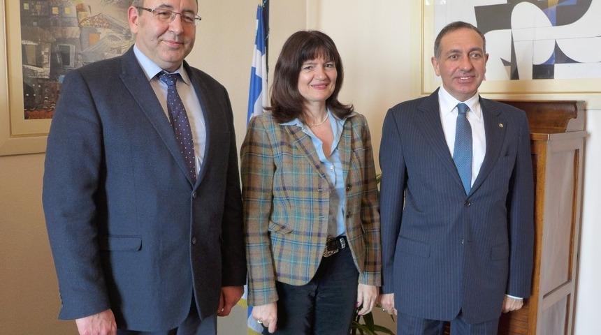 KUTO Başkanı Serdar Akdoğan, Yunanistan başkonsolosunu ziyaret etti