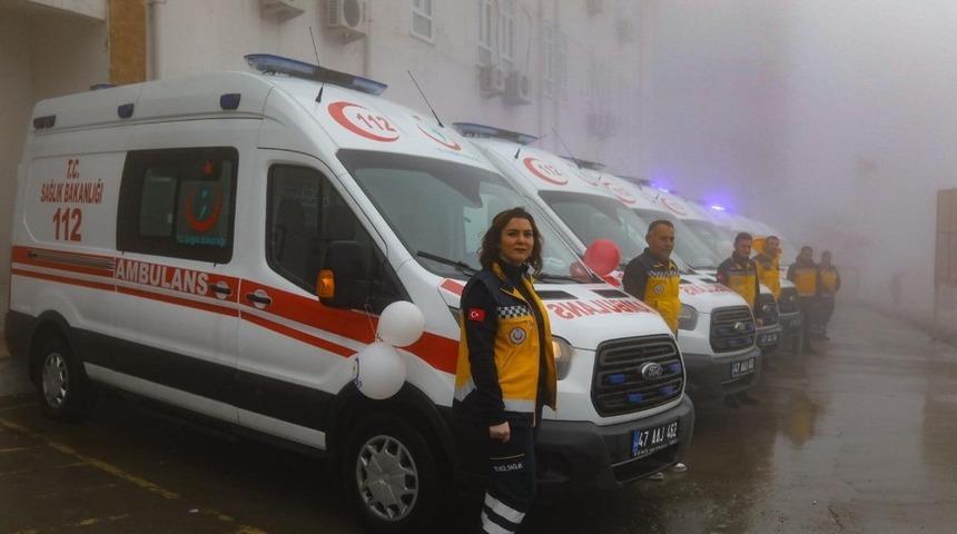 Mardin&rsquo;de tam donanımlı 8 ambulans hizmete girdi