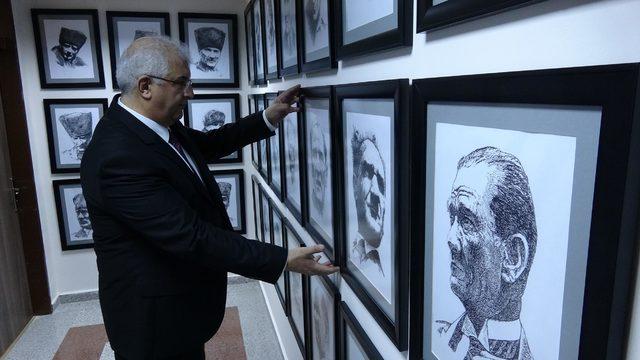 Atatürk'ün Erzurum'da kaldığı her gün için bir tablo yaptı