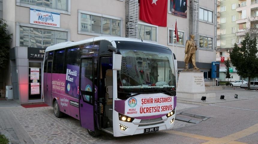 Mezitli Belediyesi&rsquo;nden Şehir Hastanesi&rsquo;ne &uuml;cretsiz servis
