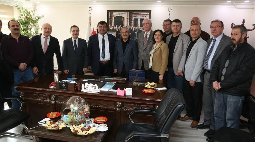 Başkanlar esnaf odalarını ziyaret etti