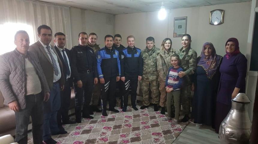 Şehit Er ve &Ccedil;elik ailelerine ziyaret