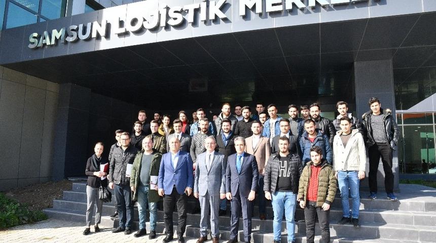 &Uuml;niversiteli gen&ccedil;ler Samsun Lojistik Merkezinde