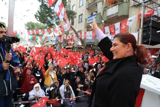 Özlem Çerçioğlu, Kuyucak seçim ofisini açtı