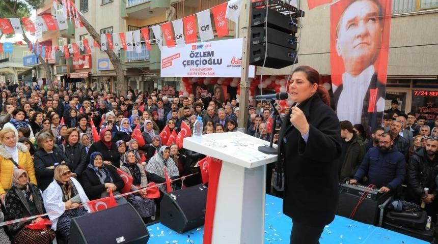 &Ouml;zlem &Ccedil;er&ccedil;ioğlu, Kuyucak se&ccedil;im ofisini a&ccedil;tı