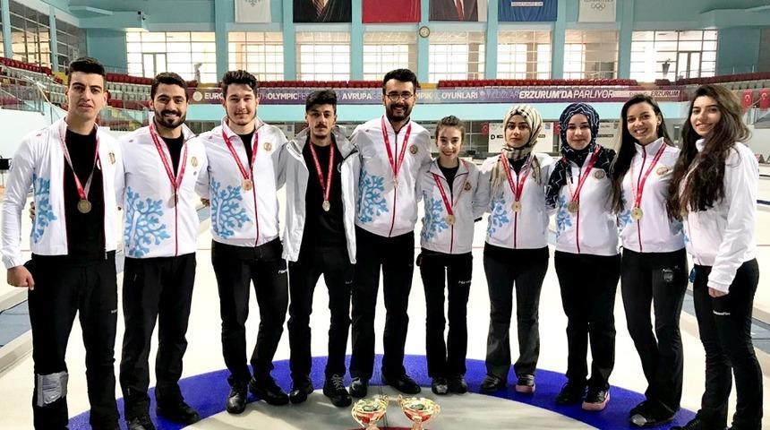 Curlingde şampiyonluk yine Atatürk Üniversitesinin