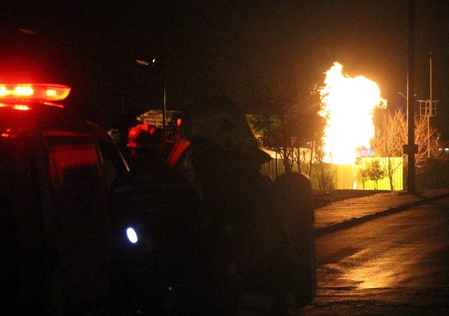 Doğal gaz dolum istasyonundaki yangın korkuttu