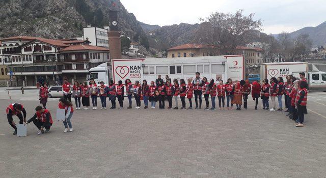 Genç Kızılay üyelerinden kadına şiddete protesto