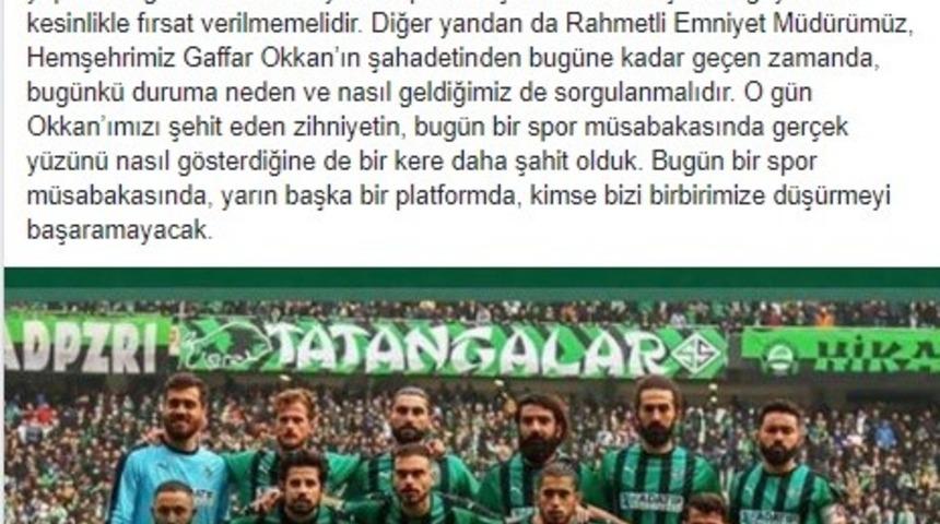 Milletvekili Dikbayır’da Sakaryaspor mesajı