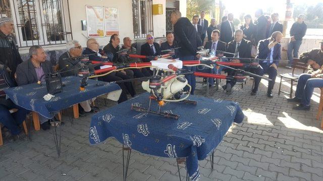 Aydın’da drone ile ilaçlama yapıldı