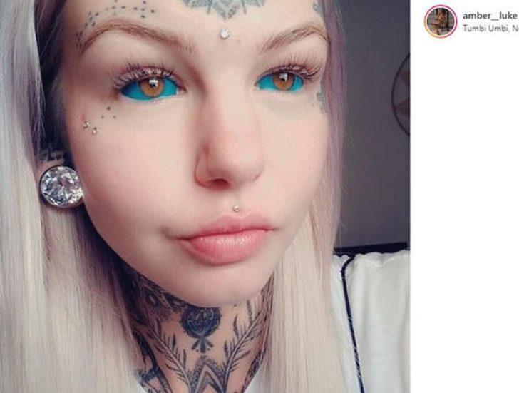 Küçük bir servet harcadı! Gözlerinin beyazı bile mavi! G4