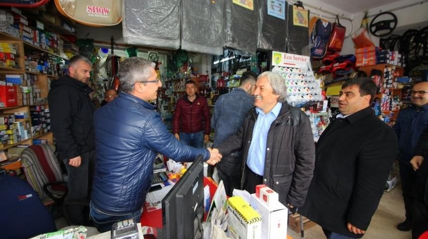 Başkan Şahin, k&uuml;&ccedil;&uuml;k sanayi sitesini ziyaret etti