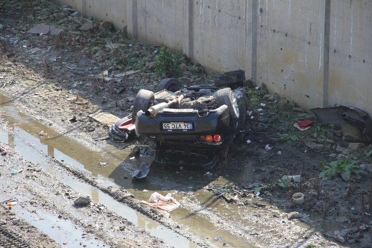 Aracını sanayiden aldı, test sürüşünde dere yatağına uçtu  G1