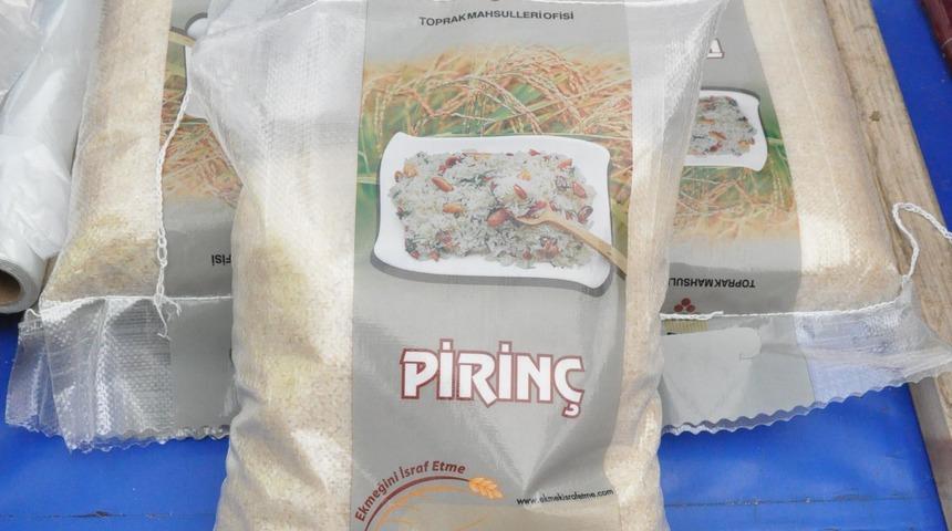 Başkent'te tanzim tezgahlarında pirinç satışı başladı